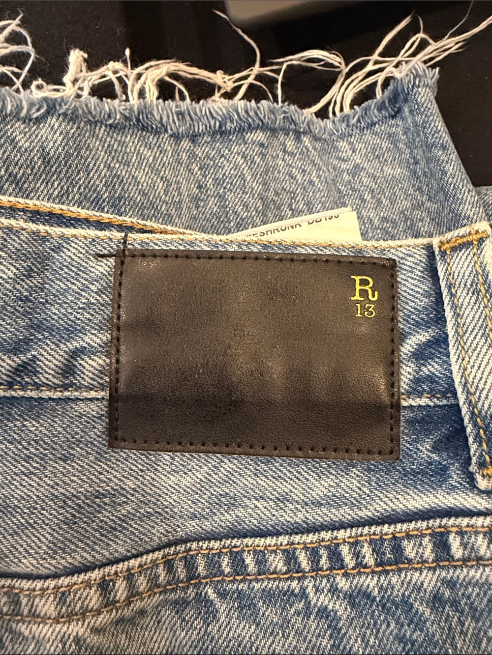 R13 Crossover Straight Leg Jeans in the 'Jasper' wash. - Picture 14 of 14
